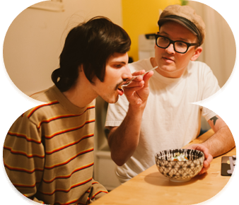 Support worker assisting with daily personal activities for NDIS participant